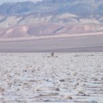 Walking across the Badwater Flats in Death Valley National Park, California