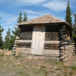 A cabin atop Columbia Mountain where a fire tower once stood, eastern Washington