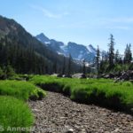 A dry streambed along the trail to Lake Ann along the Mt. Baker Highway, Mt. Baker-Snoqualmie National Forest, Washington