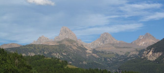 Enjoying the West Tetons Overlook