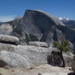 Views of Half Dome from North Dome in Yosemite National Park, California