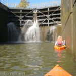 Kayaks in Lock 33 on the Erie Canal, Pittsford, New Yrk