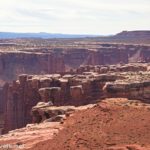 Spires and rock formations in Monument Basin along the White Rim Road, Canyonlands National Park, Utah