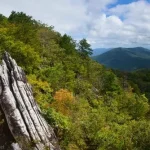 Views while standing on top of Dragon's Tooth, Jefferson National Forest, Virginia